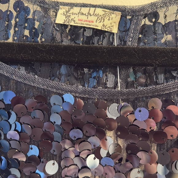 💋FP Sequin Navy Bodysuit💋 - Picture 3 of 6